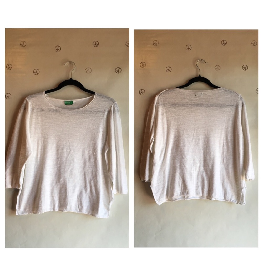 United Colors of Benetton White Linen